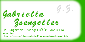 gabriella zsengeller business card